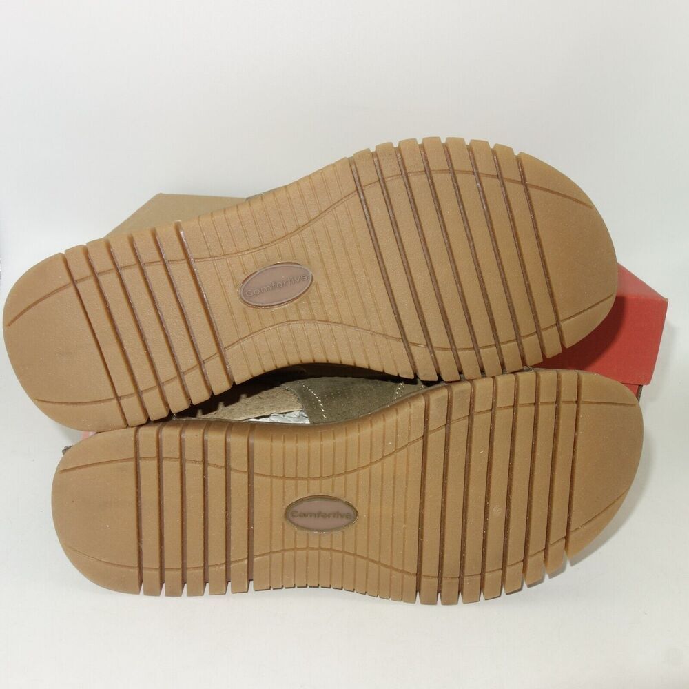 NEW COMFORTIVA Cerstin Leather Sandal Shoes Olive Green Women's Size 6 Wide - Picture 8 of 9